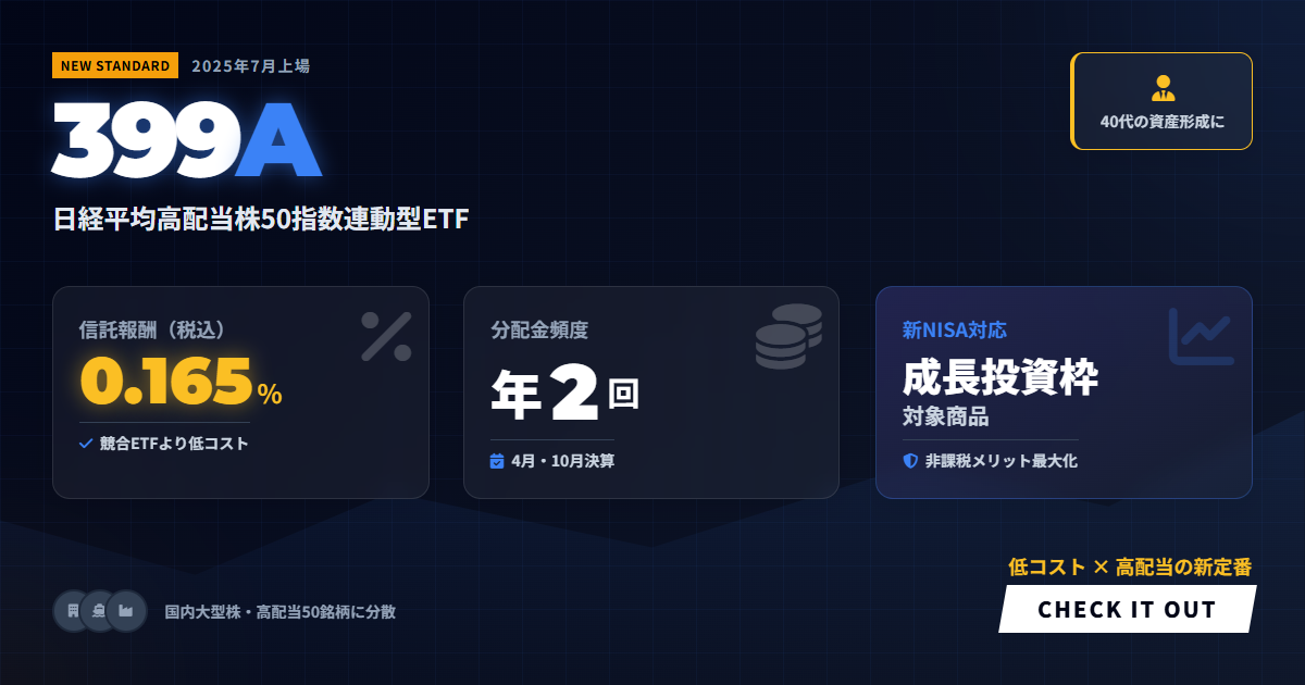 399Aとは？S&P/JPX 配当指数に連動する“持続型・高配当ETF”
