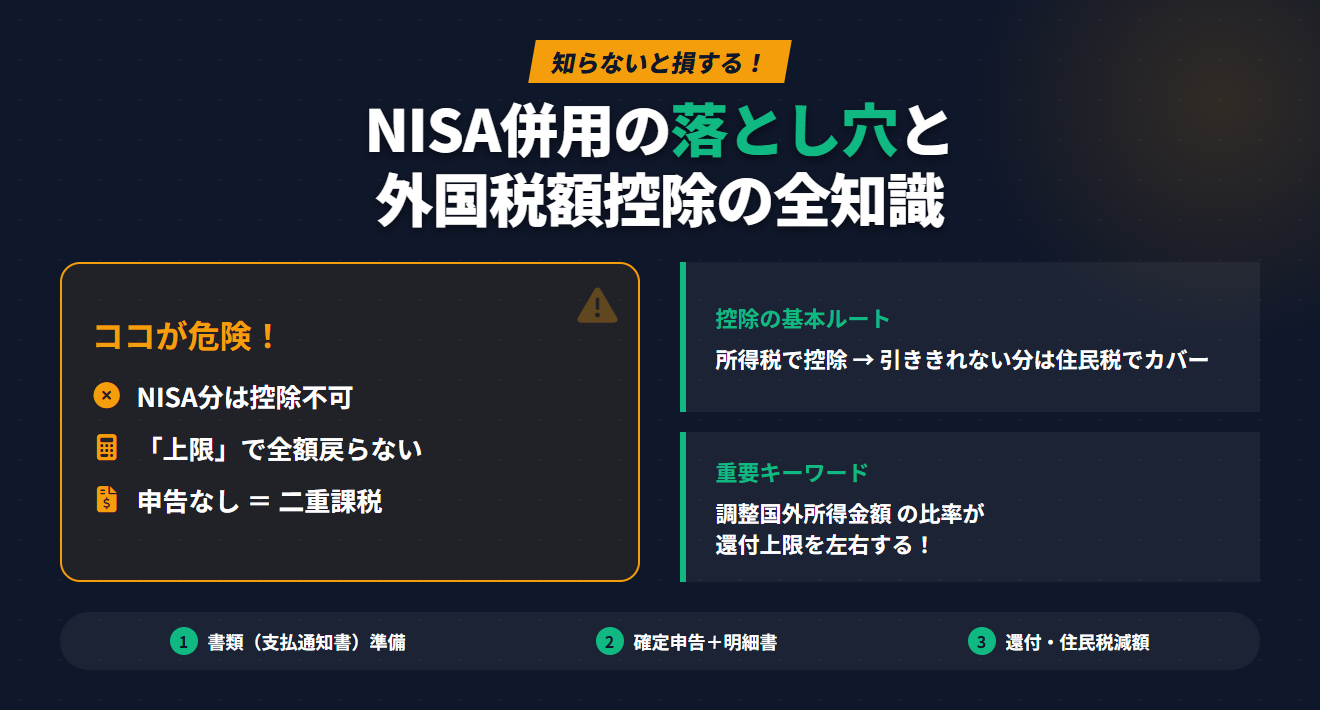 外国税額控除の限度額と計算式｜NISA併用の注意点