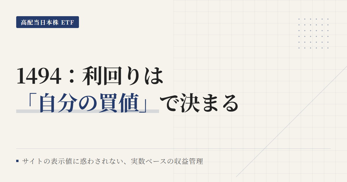 1494分配金と利回り
