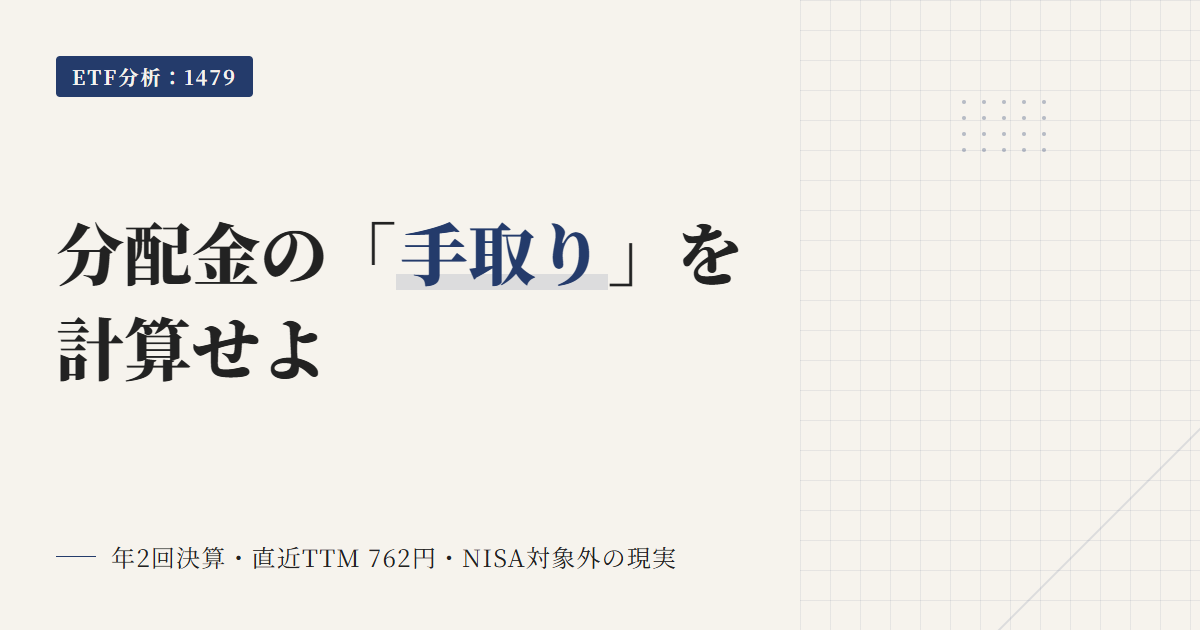 1479分配金と利回り｜計算方法と手取り（2026年2月）