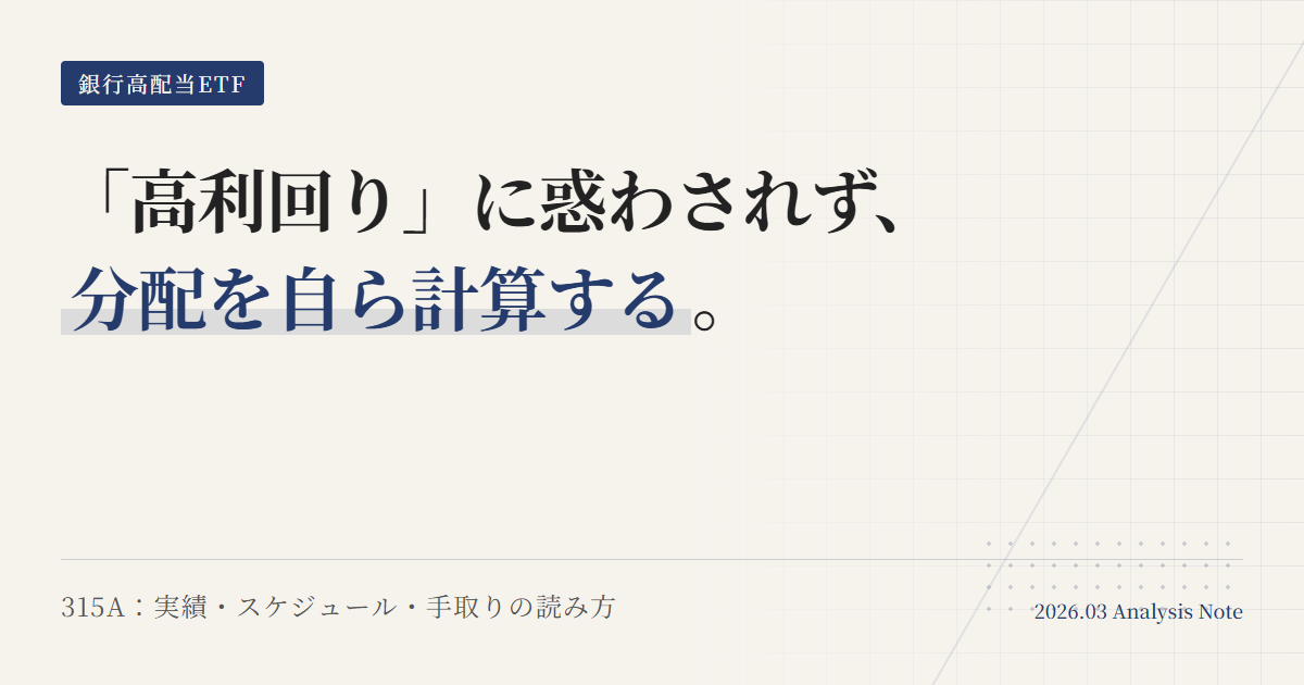 315Aの分配金と利回り