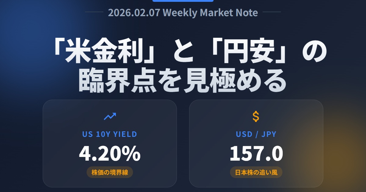 米10年金利とドル円で読む市況メモ週次｜2026-02-07