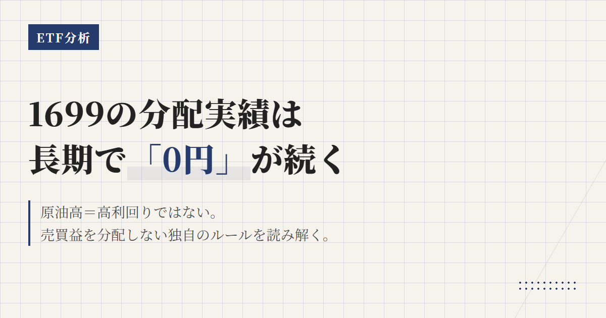 1699の分配金と利回り｜0円が続く理由と手取りの見方