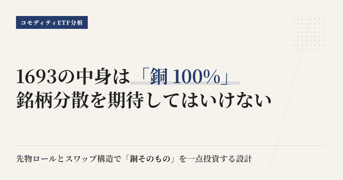 1693の組入商品を解説｜銅ETFの中身と集中度がわかる