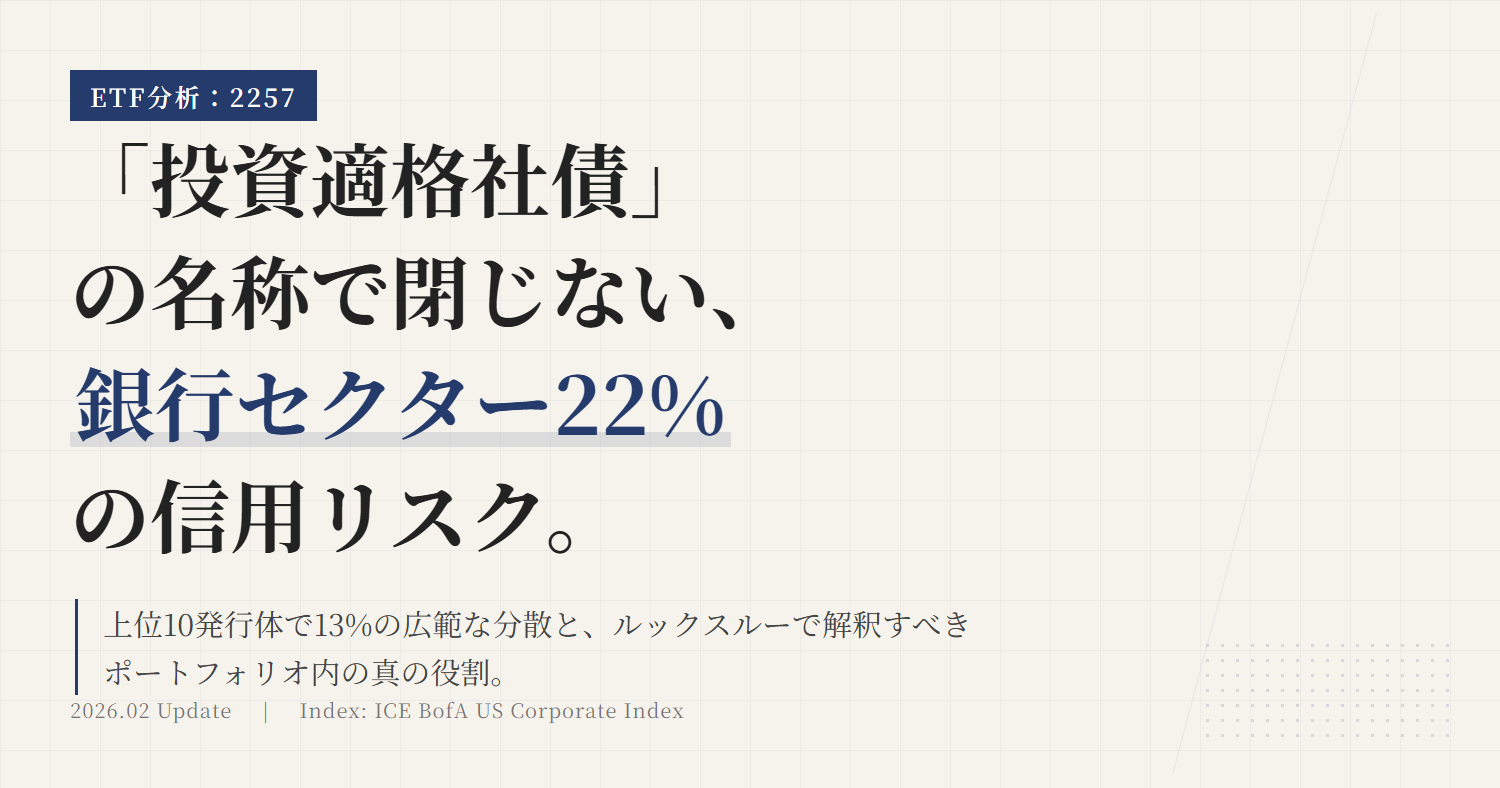 2257の組入銘柄と構成比｜米ドル建て社債の中身を読む