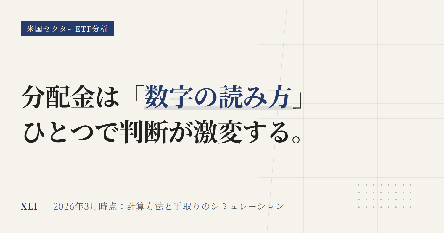 XLIの分配金と利回り｜配当・税引後手取り