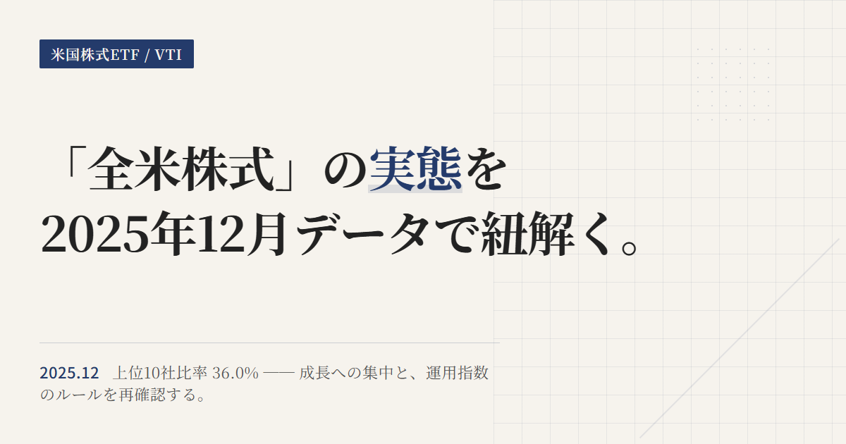 VTI組入銘柄とセクター比率