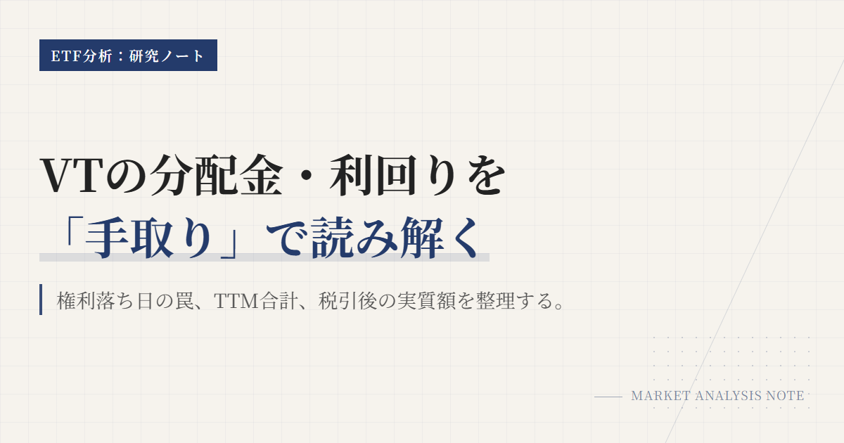 VTの分配金と利回り｜NISA・税金・手取りの計算方法