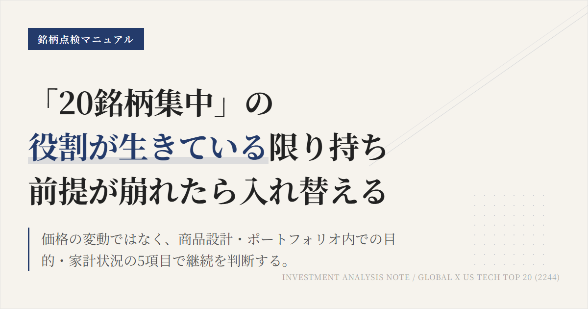 2244の保有継続条件｜見直しトリガーを整理