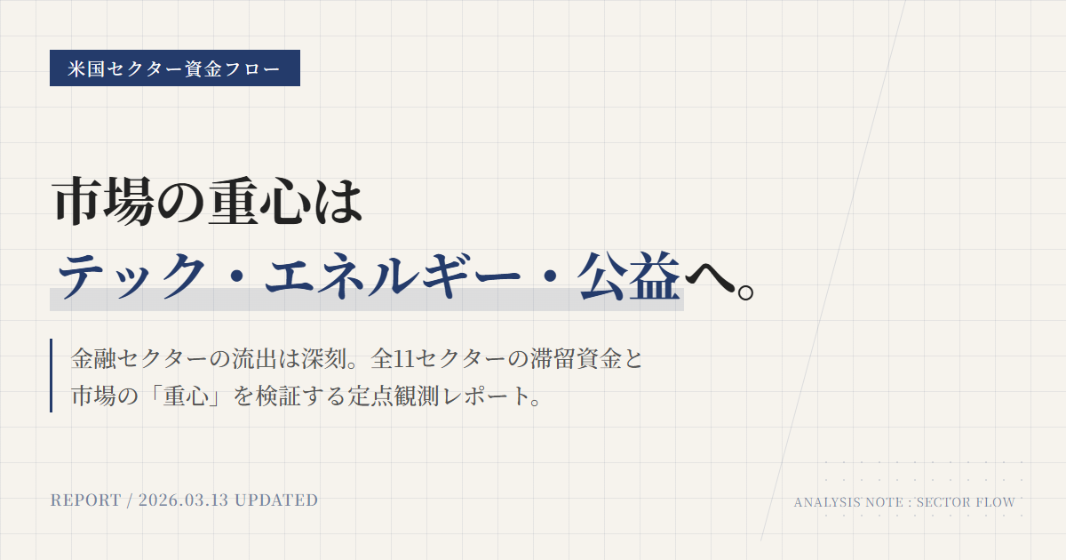米国セクター資金フロー完全版｜11業種ランキング一覧
