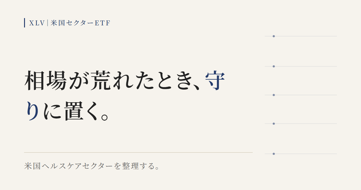 XLVが相場の荒れに強い守備的な米国ヘルスケアセクターETFであることを示す図