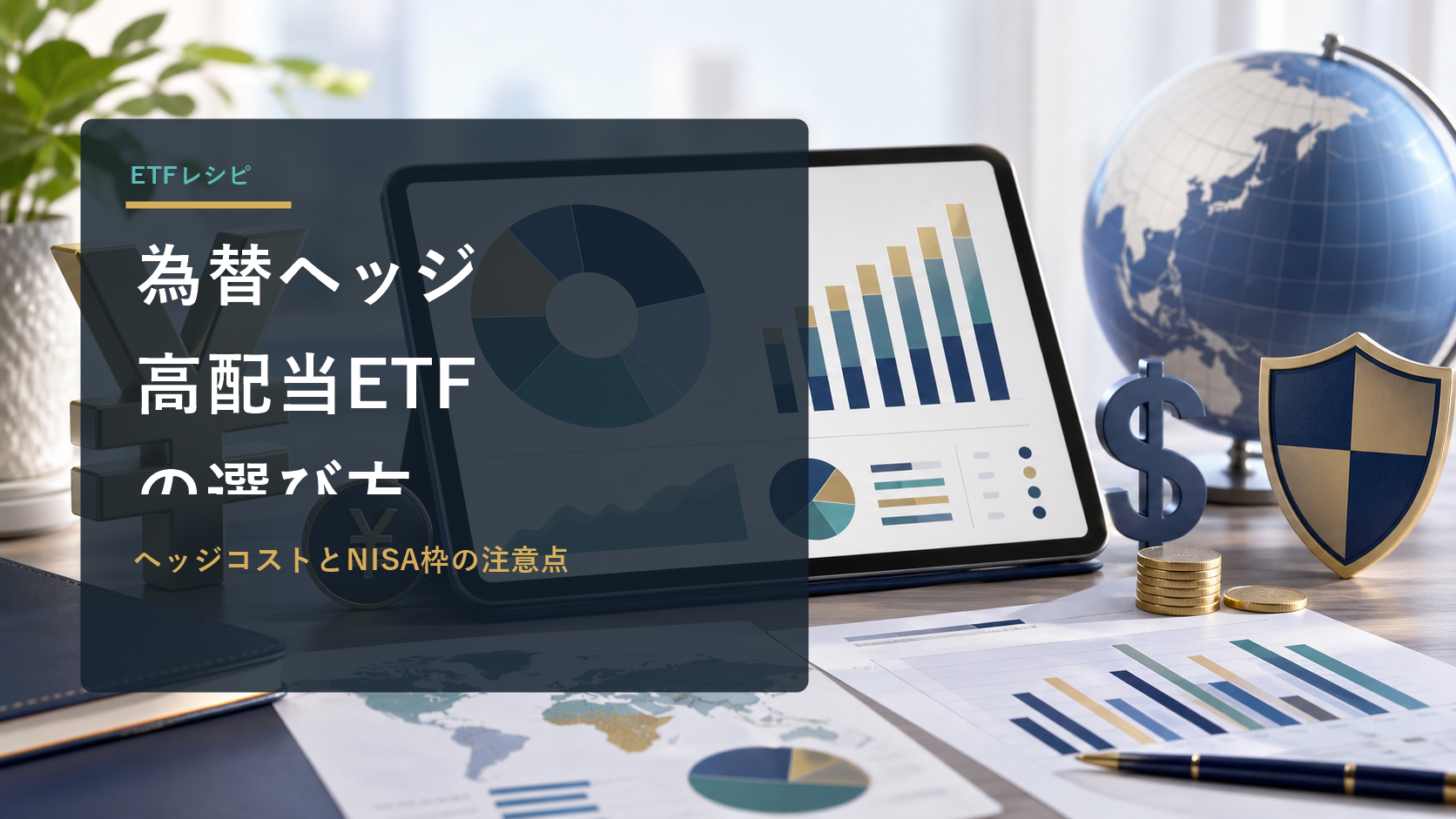 為替ヘッジ高配当ETFの選び方を示す文字入りアイキャッチ画像